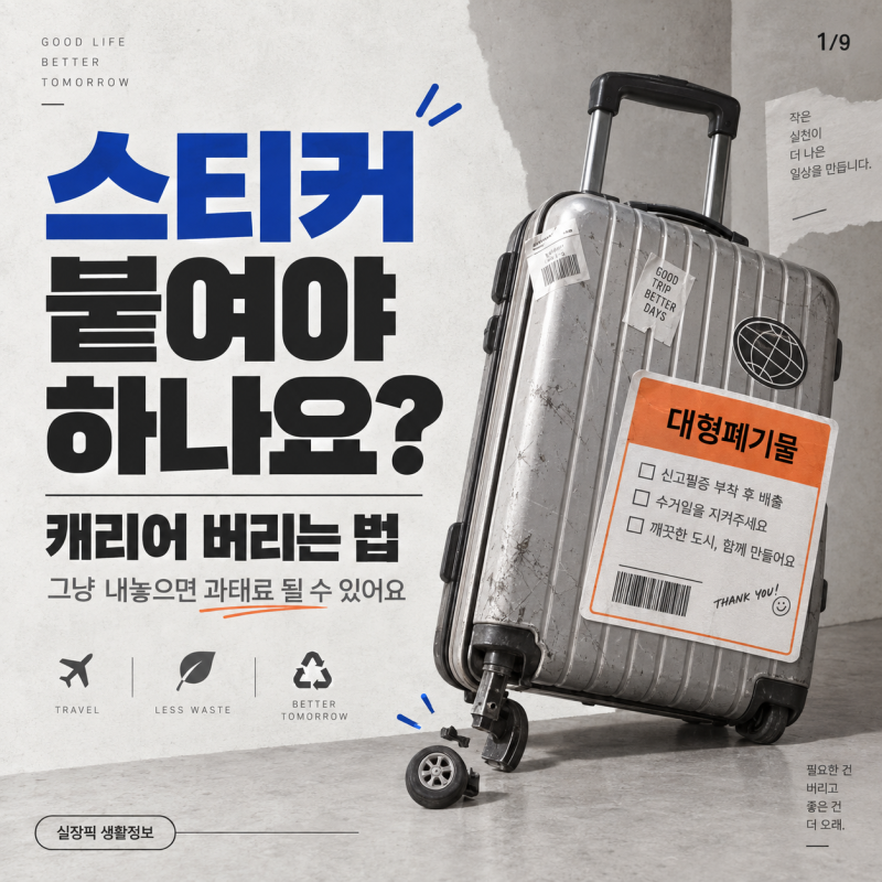 "스티커 붙이지 마세요" 고장난 캐리어 버리는 법, 이 순서로 확인하세요