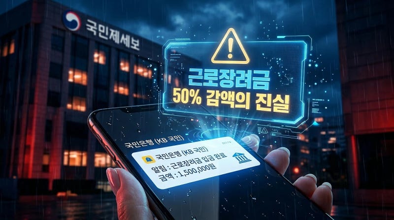 2026 근로장려금 300만원 나오는 줄 알았는데 150만원만 들어온 진짜 이유: 재산 1억 7천 50% 감액....