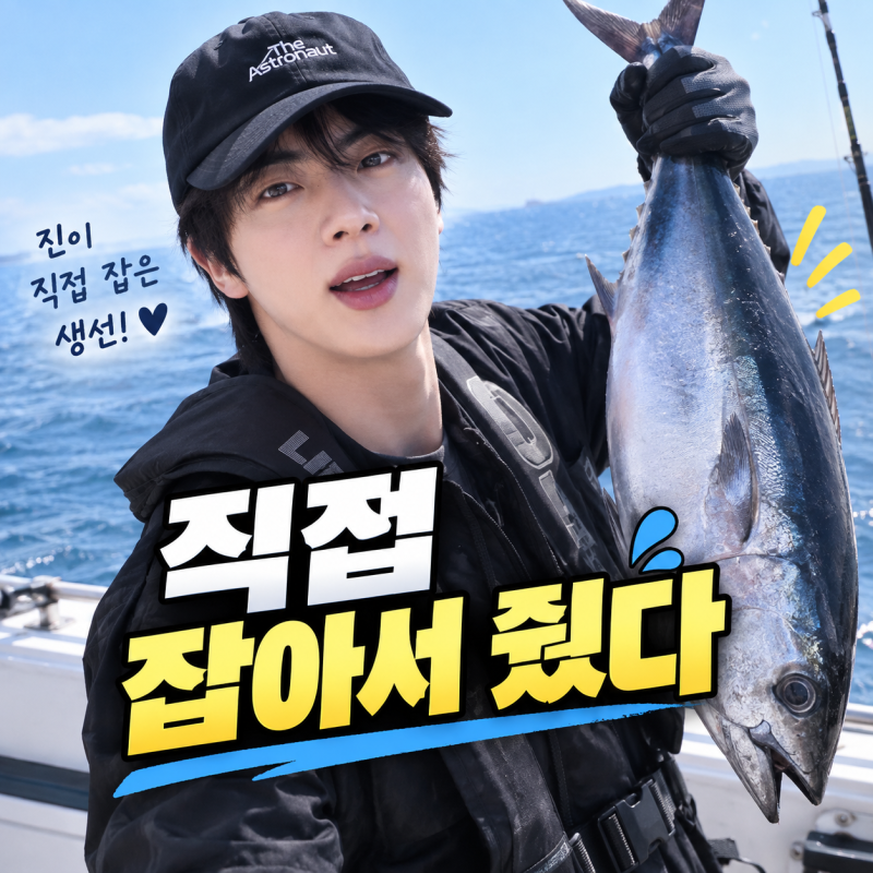 BTS 진, 직접 잡은 참치·광어를 회로 대접했다…멤버들보다 스태프가 먼저였다