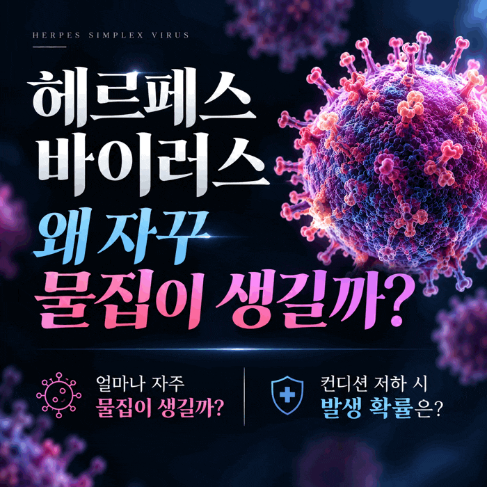 헤르페스 1형, 평생 가나? 입술 물집은 왜 자꾸 생길까?