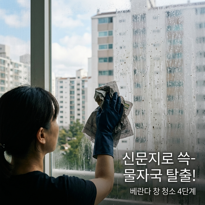 유리창 청소 신문지로 얼룩 없이 투명하게 닦는 법 (비용 0원 살림팁)