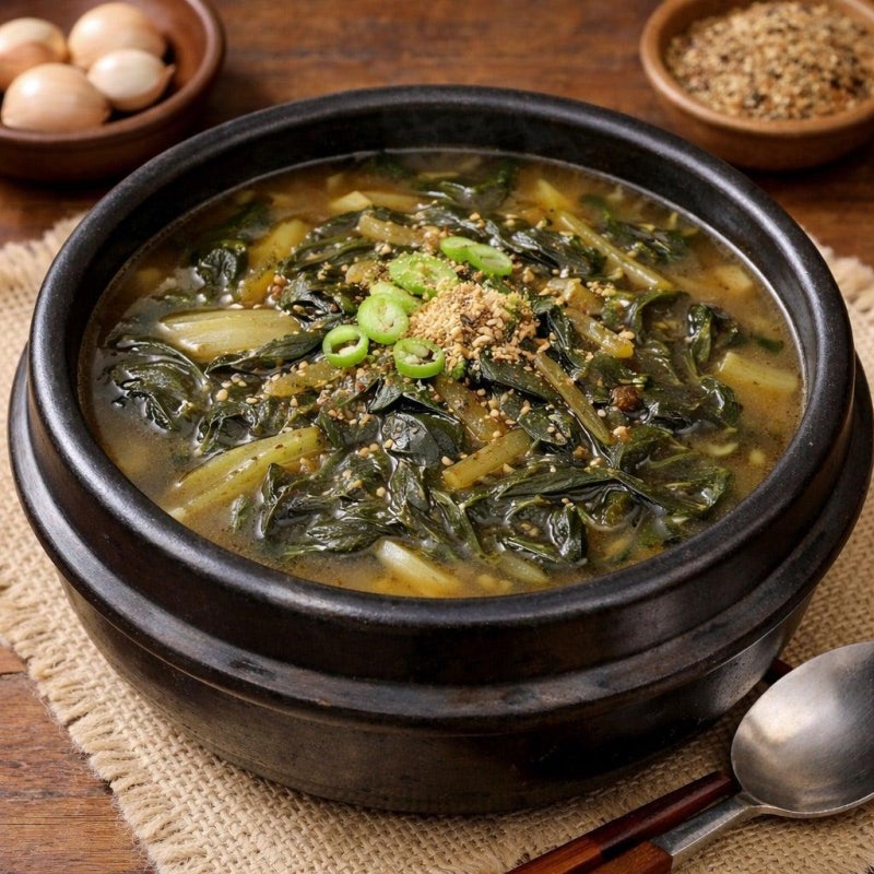 사찰식 시래기된장국 만드는 법, 말린 무청과 된장으로 구수하게 끓이는 사찰국