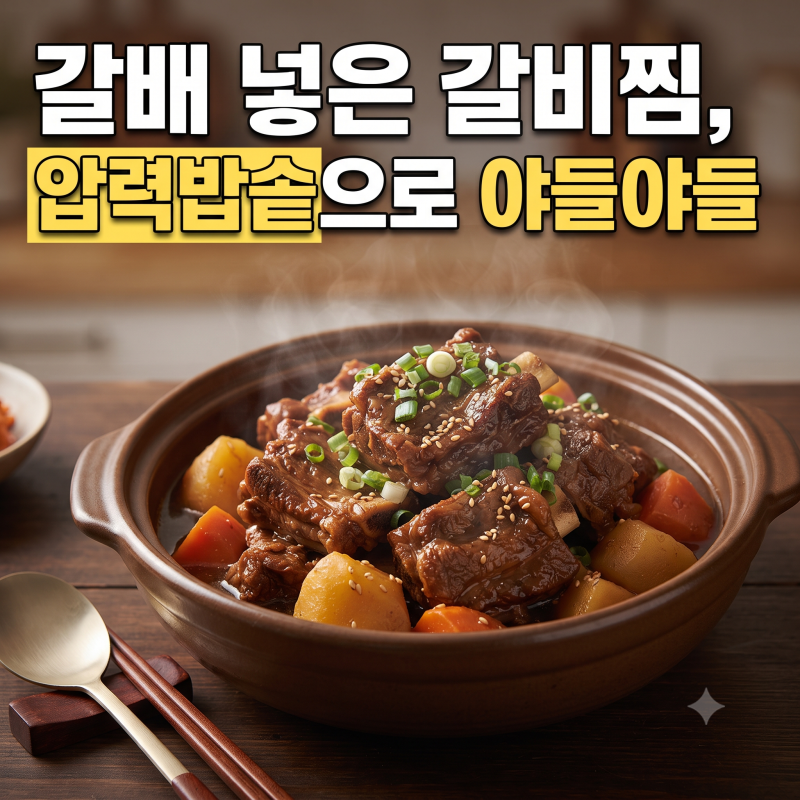 돼지갈비찜 레시피, 갈배·간장 양념과 압력밥솥 만드는 법(f. 류수영방식은?)