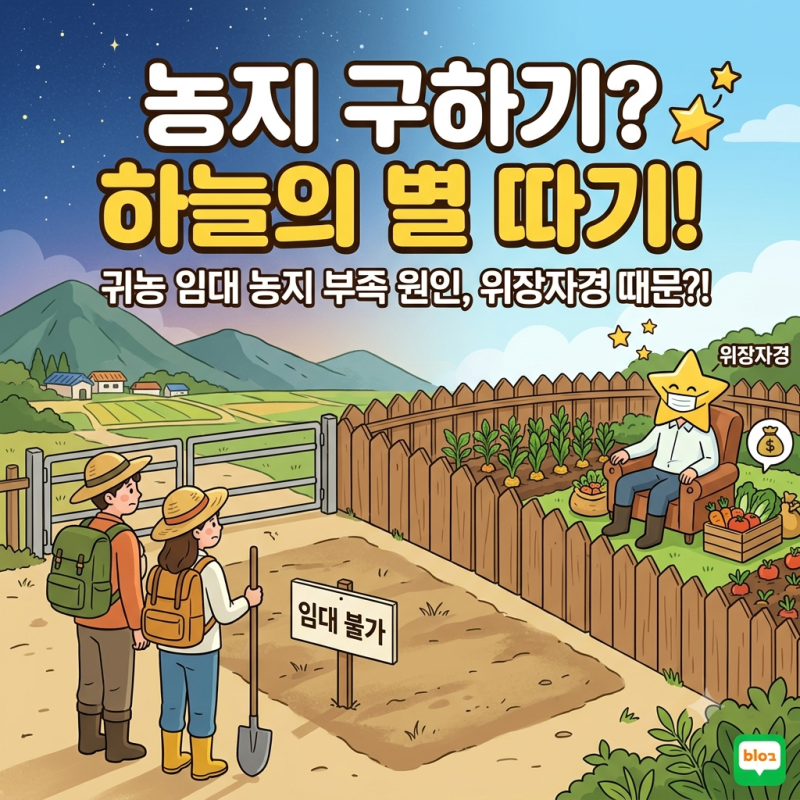 농지 구하기 하늘의 별 따기?소농 귀농 임대 농지 부족 원인이 위장자경 때문?