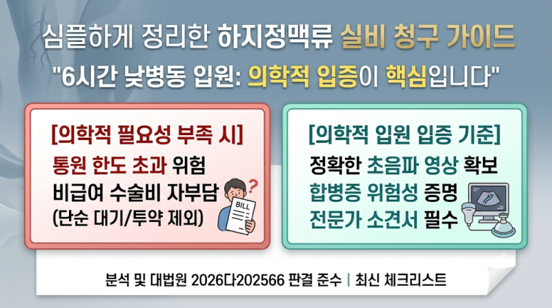 하지정맥류 실비 보험금 지급 기준은? 대법원 판결 후 바뀐 입원 인정 요건