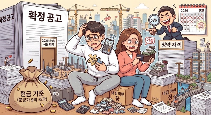 2026년 9월 서울 아파트 청약 일정, 날짜보다 먼저 갈리는 ‘확정 공고’와 현금 기준