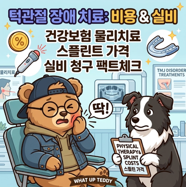 [턱관절 장애 치료] 입 벌릴 때 딱 소리와 통증? 건강보험 물리치료 & 스플린트 비용 총정리