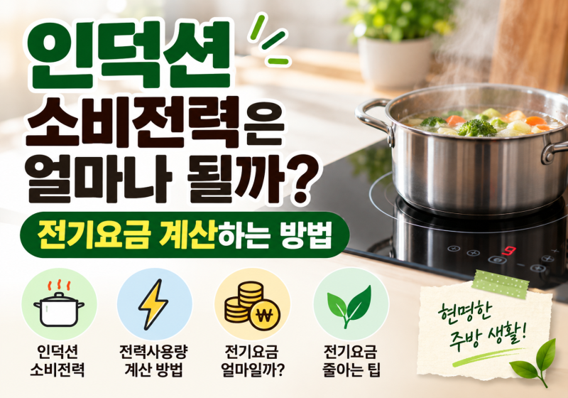 인덕션 소비전력은 얼마나 될까? 전기요금 계산하는 방법