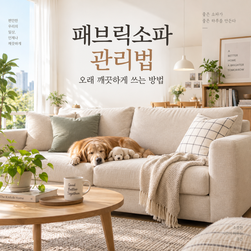 패브릭소파 관리, 생활오염은 이렇게 관리하세요