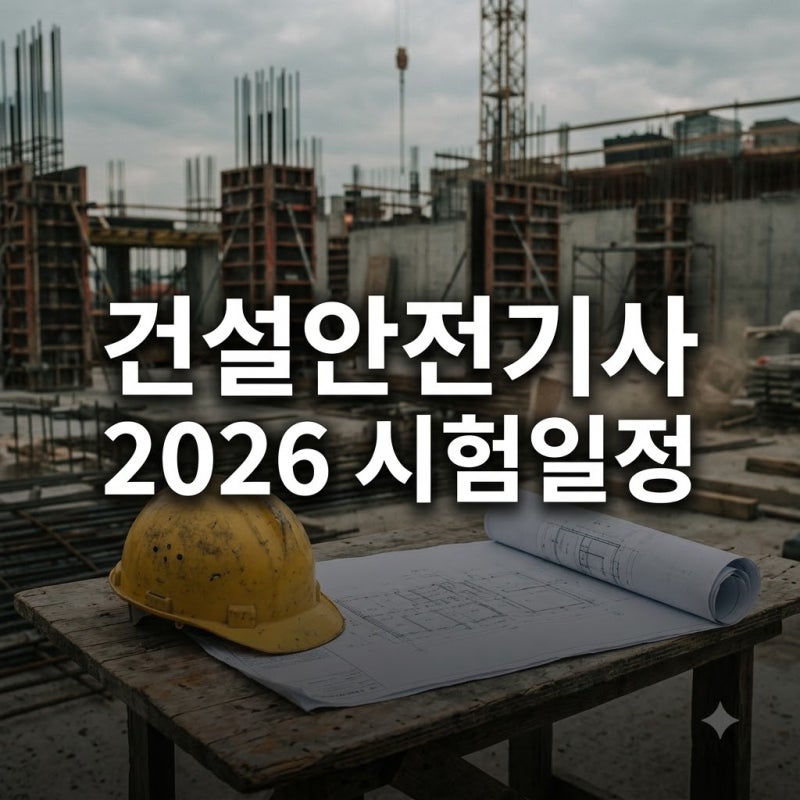 건설안전기사시험일정2026, 9월 21일 '이날' 놓치면 내년까지 기다려야?