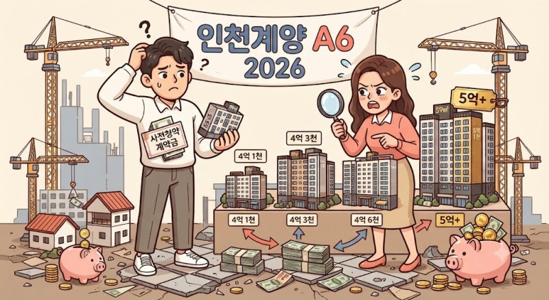 2026 인천계양 A6 사전청약 당첨자 본청약, 59㎡라도 계약금이 달라지는 이유