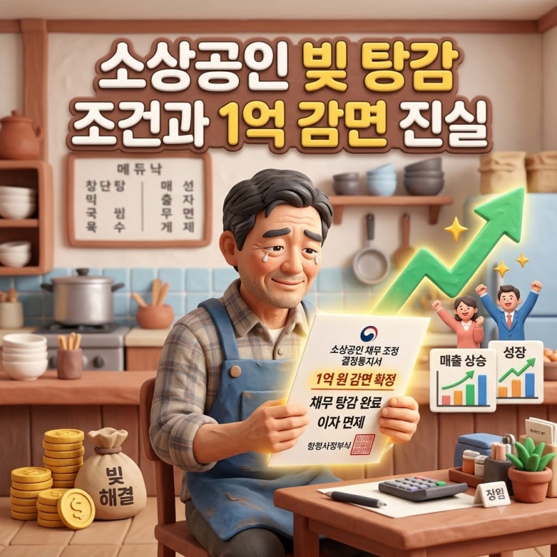 소상공인 빚 탕감 조건과 1억 감면 진실 총정리