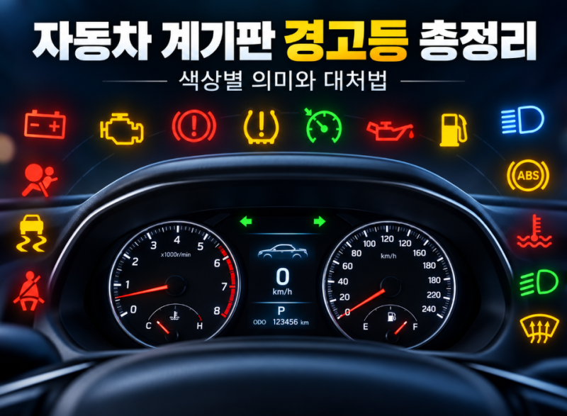 계기판 노란색 경고등 수도꼭지 모양? 엔진 경고등 뜨는 이유 4가지와 대처법