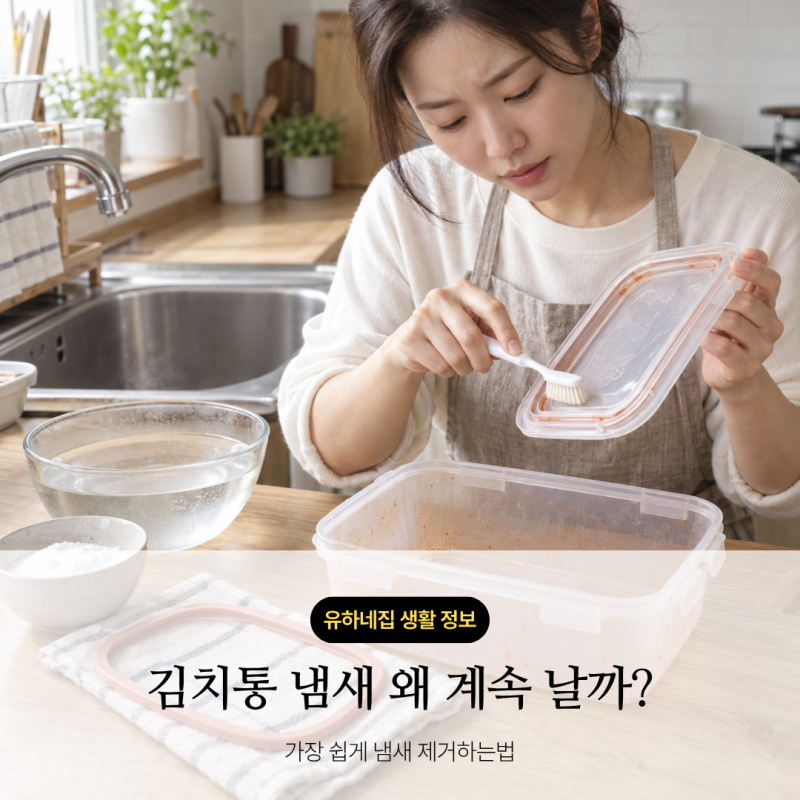 김치통 냄새 왜 계속 날까?｜가장 쉽게 냄새 제거하는법