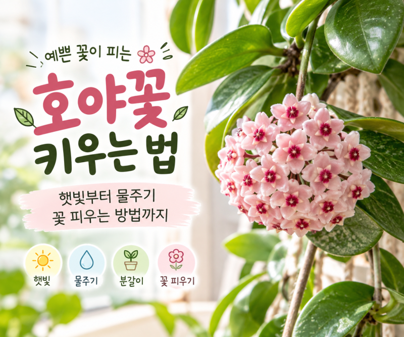 호야꽃 키우는 법｜햇빛부터 물주기 꽃 피우는 방법까지