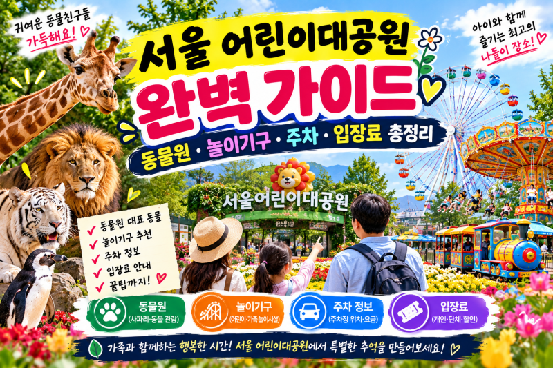서울 어린이대공원｜동물원·놀이기구·주차·입장료 총정리