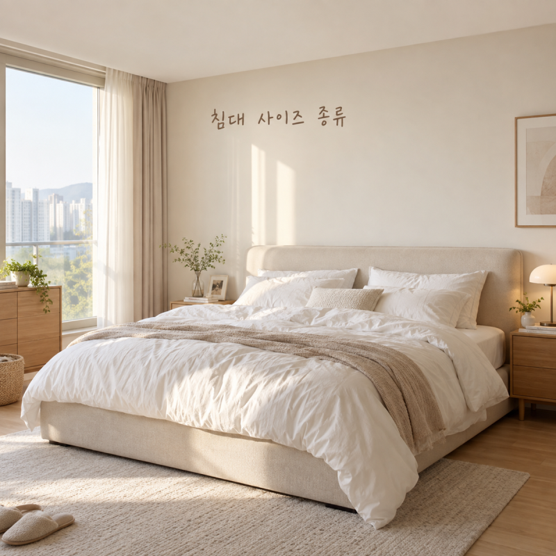 침대 사이즈 종류 슈퍼싱글부터 라지킹까지 비교해 봤어요