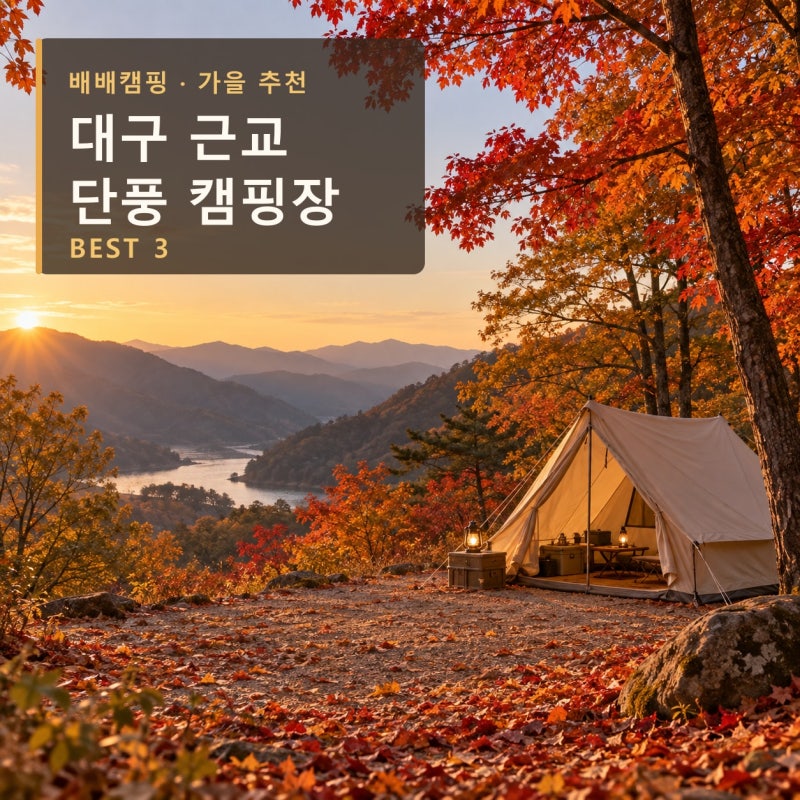 단풍과 함께 맞이하는 가을캠핑장 대구 근교 캠핑장 추천