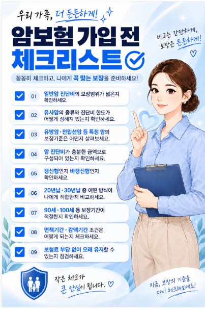 암진단비보험 저렴하고 든든하게 보장받는 방법