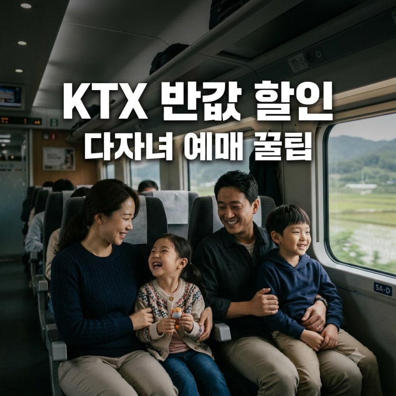 애가 둘이면 KTX가 반값? KTX다자녀예매방법 모르고 제값 다 냈네요..