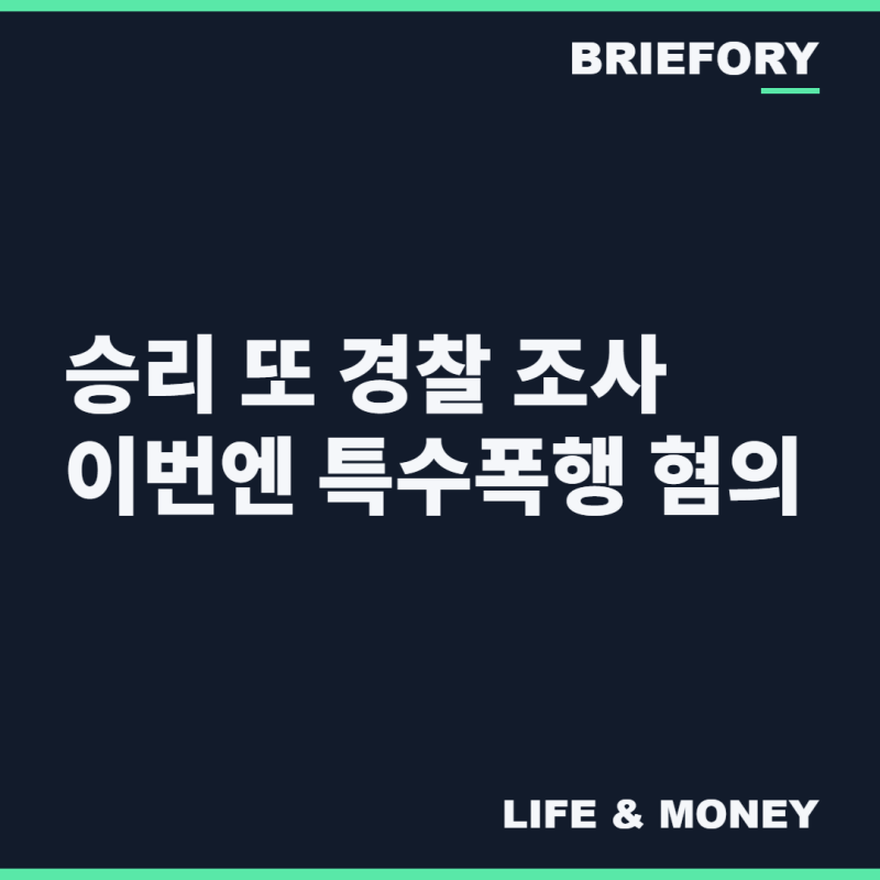 "출소 3년 만에 또 피소" 빅뱅 출신 승리, 강남 식당서 30대 남성 특수폭행 혐의