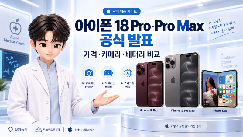 아이폰 18 프로·프로맥스 공식 발표 총정리ㅣ가격·카메라·배터리·17 Pro 비교, 어떤 모델을 ....