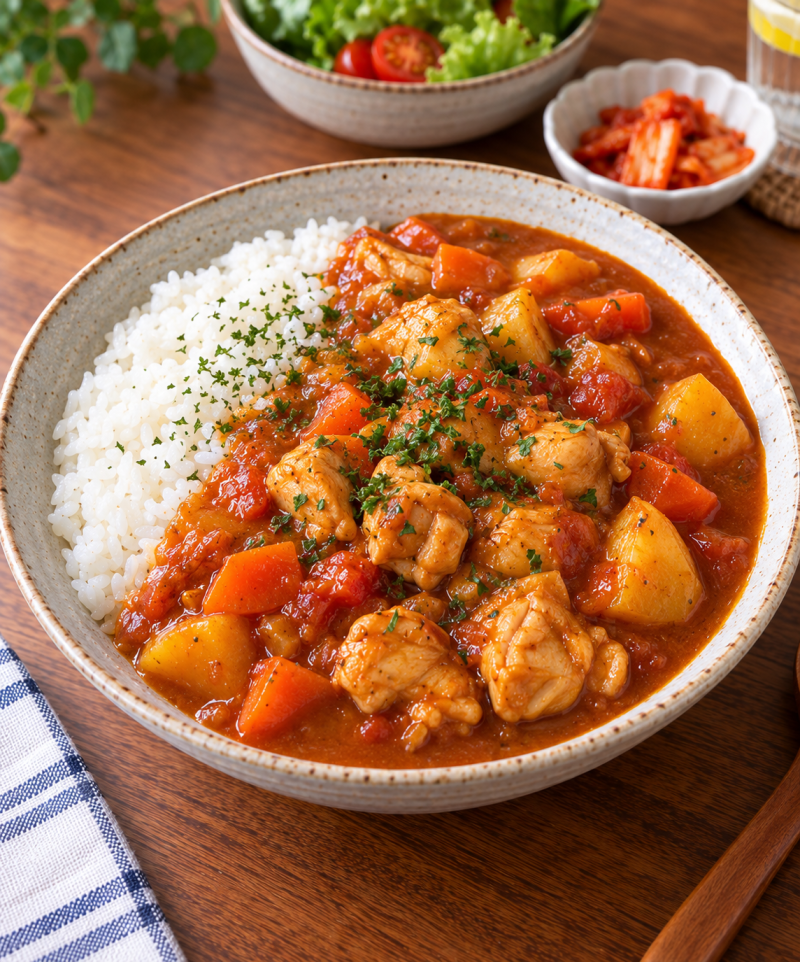 닭고기 토마토 카레 만드는 법｜상큼하고 진한 토마토 치킨카레