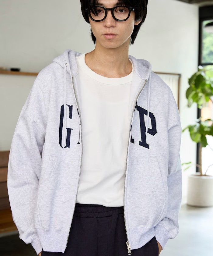 갭 x 퍼블럭스 별주 디자인 로고 기모 집업 후드 자켓 GAP PUBLUX Design Logo Brushed Full-Zip Hoodie / Par....