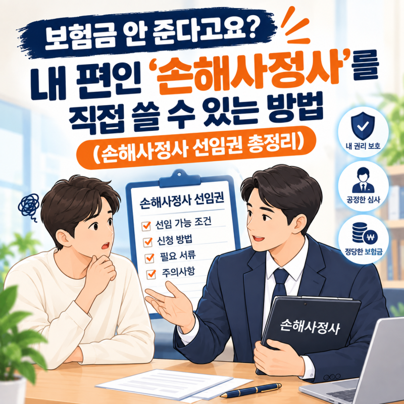 보험금 안 준다고요? 내 편인 '손해사정사'를 직접 쓸 수 있는 방법 (손해사정사 선임권 총정....