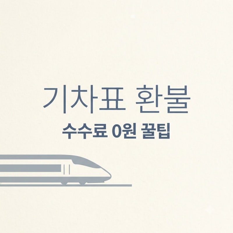 무료인 줄 알았는데? 기차표환불수수료 아끼는 법, 2026년 추석 전 꼭 확인하세요..