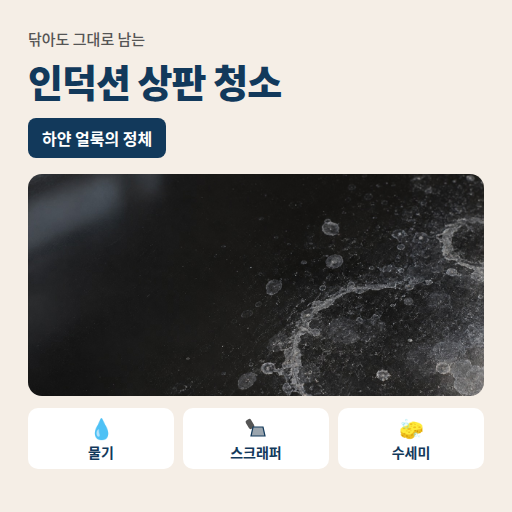 인덕션 상판 청소, 하얀 얼룩이 안 지워지는 이유