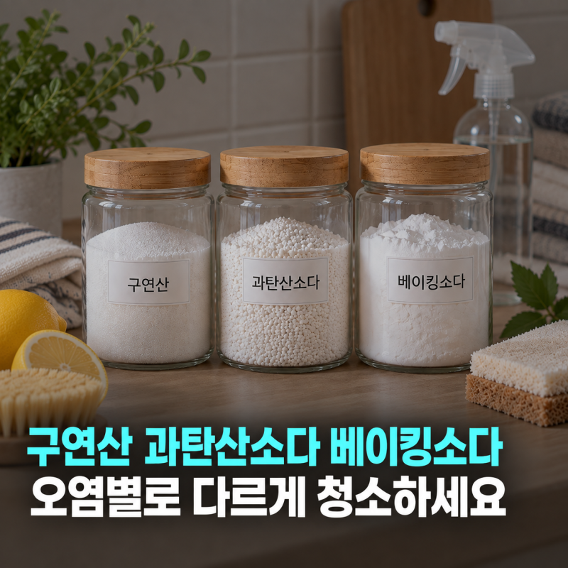화장실 청소 방법, 구연산 과탄산소다 베이킹소다 오염별로 다르게 청소하세요