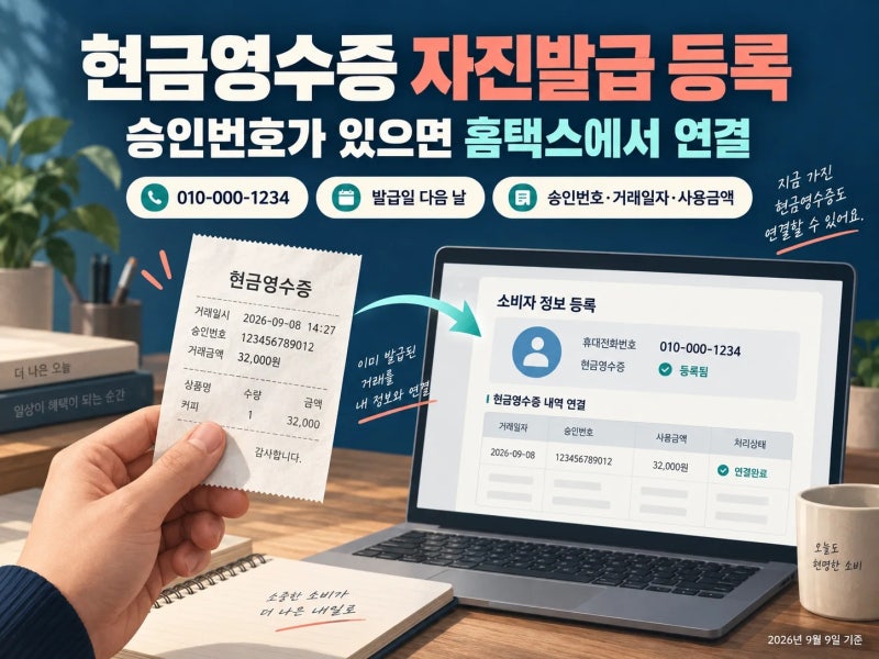 현금영수증을 못 받았다면, 승인번호로 자진발급분부터 찾아보세요