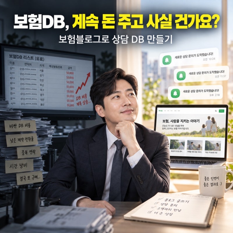 보험DB 계속 돈 주고 사실 건가요? 보험블로그로 상담 문의 만드는 방법