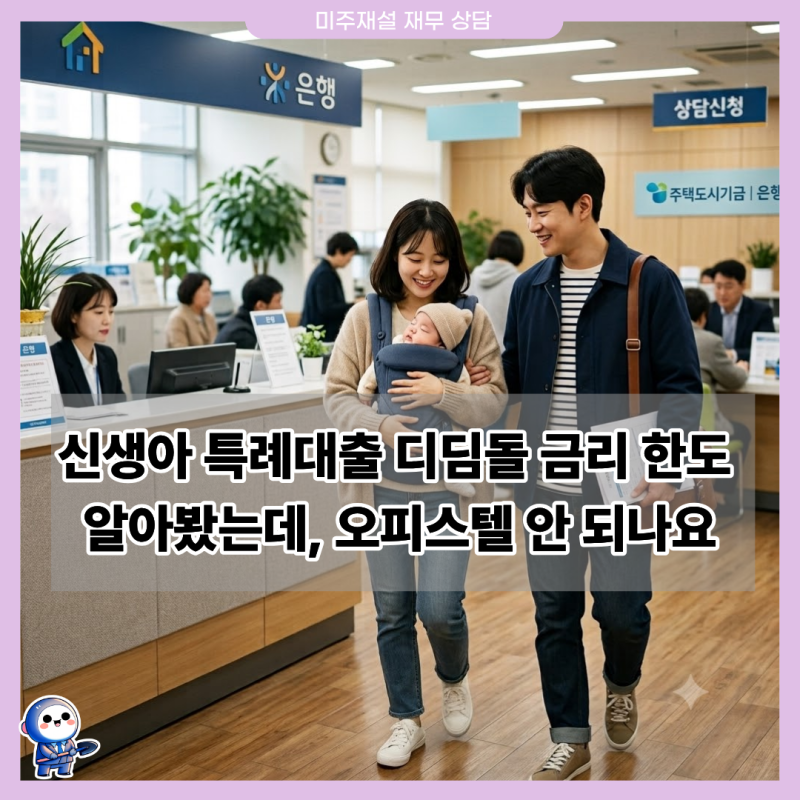 신생아 특례대출 디딤돌 금리 한도 알아봤는데, 오피스텔 안 되나요