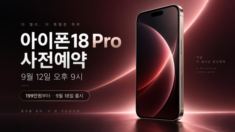 아이폰18 Pro 사전예약 시간·가격·혜택｜17 Pro 차이, Pro Max 선택까지