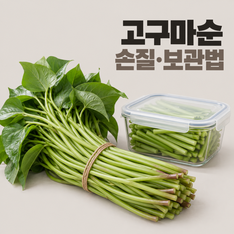 꼭 껍질을 벗겨야 할까? 고구마순 손질과 보관법으로 살펴보는 먹는 법