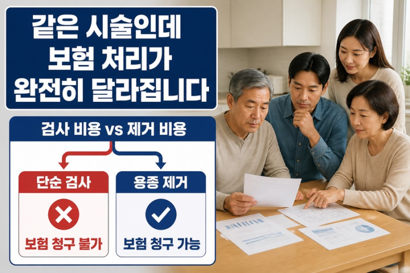 대장내시경 하다가 용종 제거하면 실비 청구는 어떻게 하나