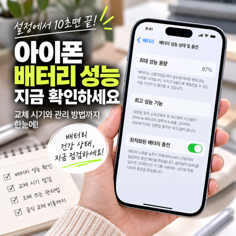 아이폰 배터리 성능 확인｜교체 시기·수명 관리방법, 진짜 이럴까?