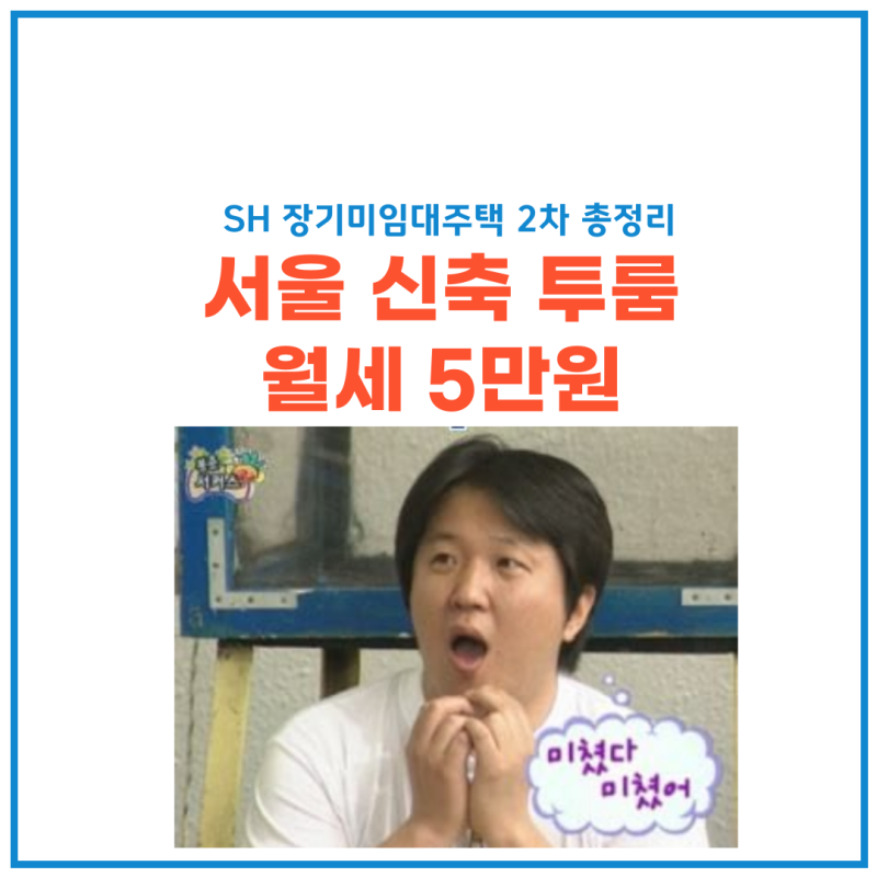 나이·자산·자동차 안 봅니다 - SH 장기미임대주택 2차 총정리