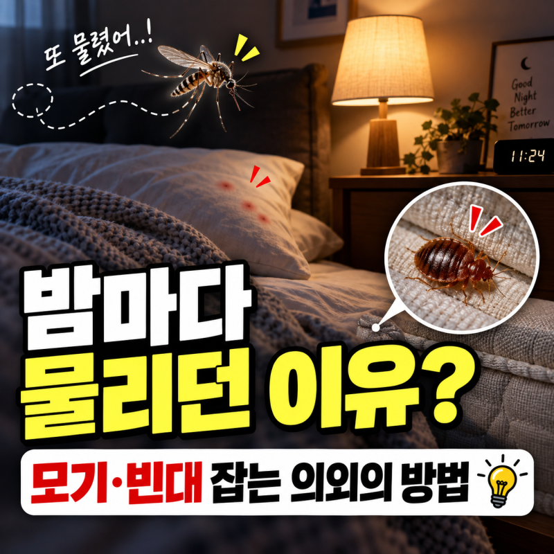 “밤마다 물리던 이유가 이거였어?” 모기, 빈대 잡는 의외의 방법