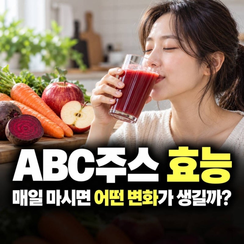 ABC주스 효능, 매일 아침 마시면 몸에 어떤 변화가 생길까?
