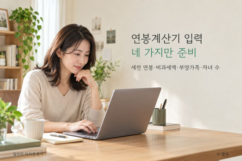 연봉계산기 사용법, 세전 연봉으로 월 실수령액 계산하는 방법