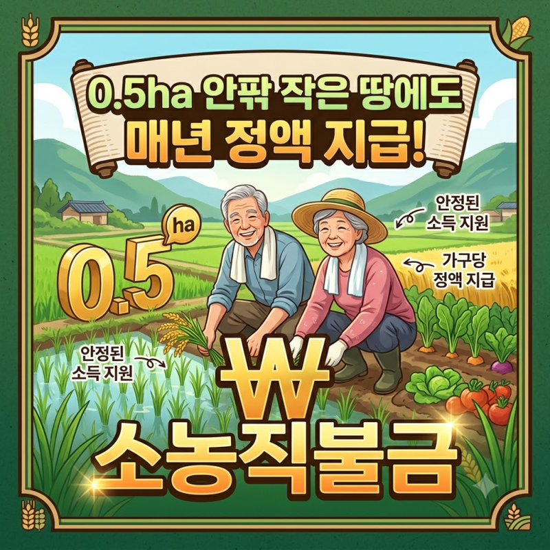 2026 소농직불금 신청방법 총정리, '위장자경' 논란에 자격조건 깐깐해졌다