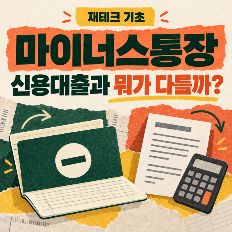 마이너스통장이란? 신용대출과 차이 및 이자 줄이는 방법