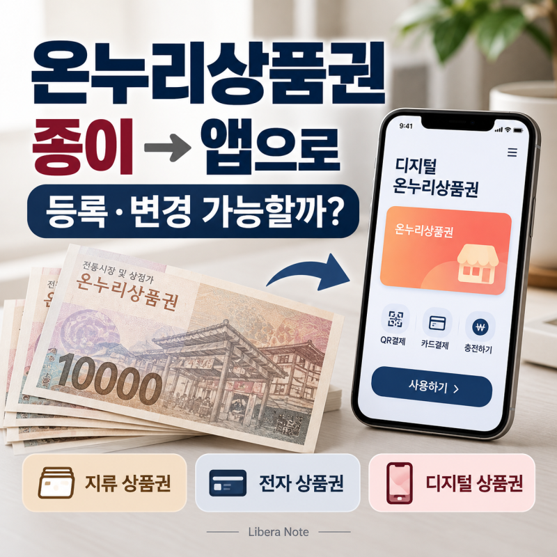 온누리상품권 지류 온라인 등록 가능할까? 교환·디지털 변경까지 정리