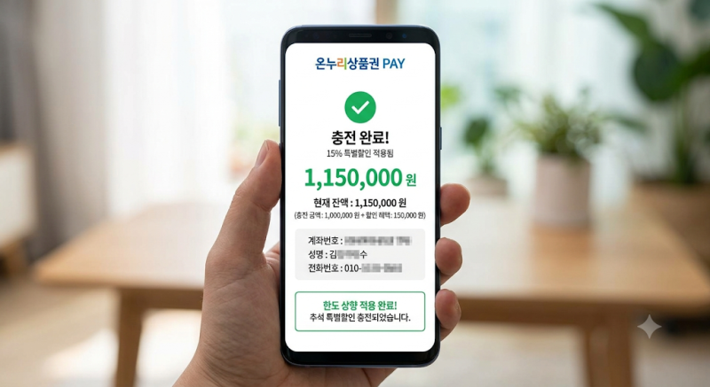 온누리상품권 15% 특별할인 한도 200만원 상향 충전법과 모바일 앱 결제 튕김 오류 해결 팁