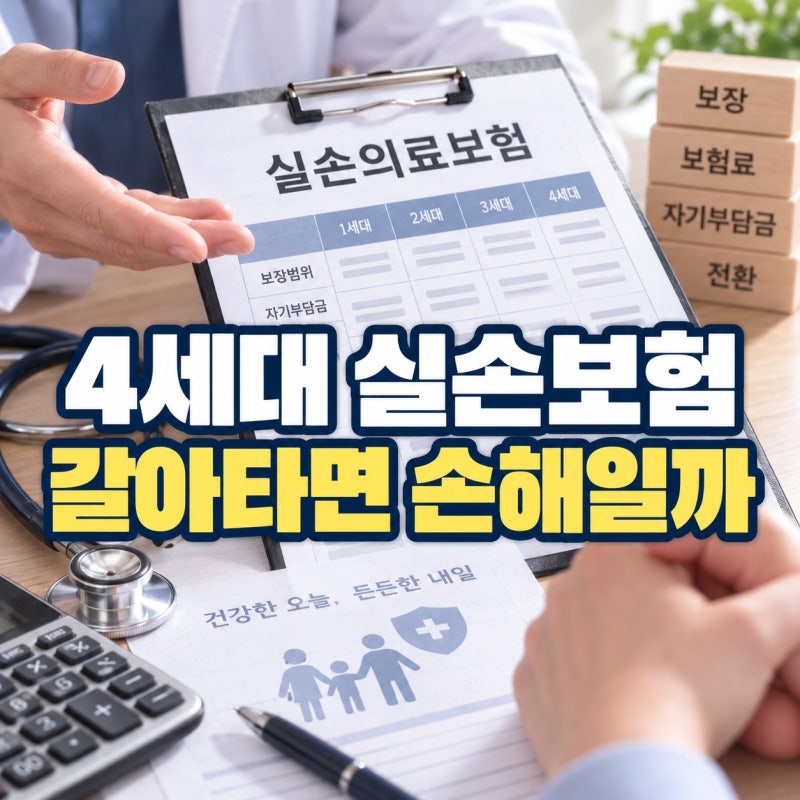 “보험료만 보고 갈아타면 손해 볼 수 있다…” 4세대 실손보험 유지·전환 기준, 질환 이력....