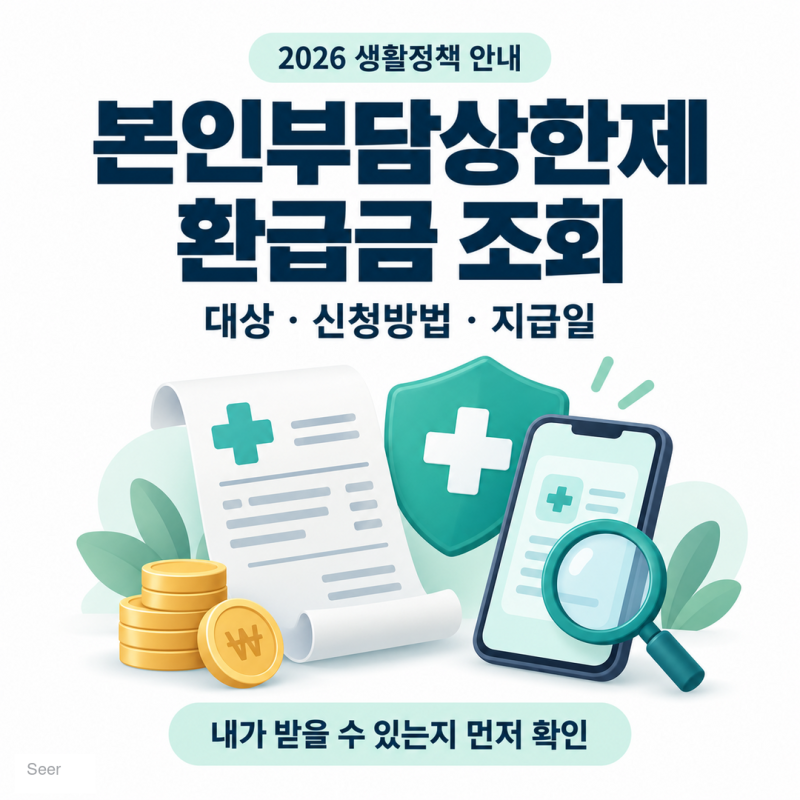 [4대보험] 2026 본인부담상한제 환급금(aka. 본인부담상한액 초과금·병원비환급금·국민건강보....