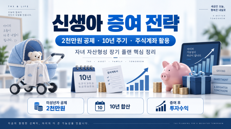자녀 3억원 증여세 없이 만들 수 있을까｜신생아 증여·10년 주기·주식계좌 전략